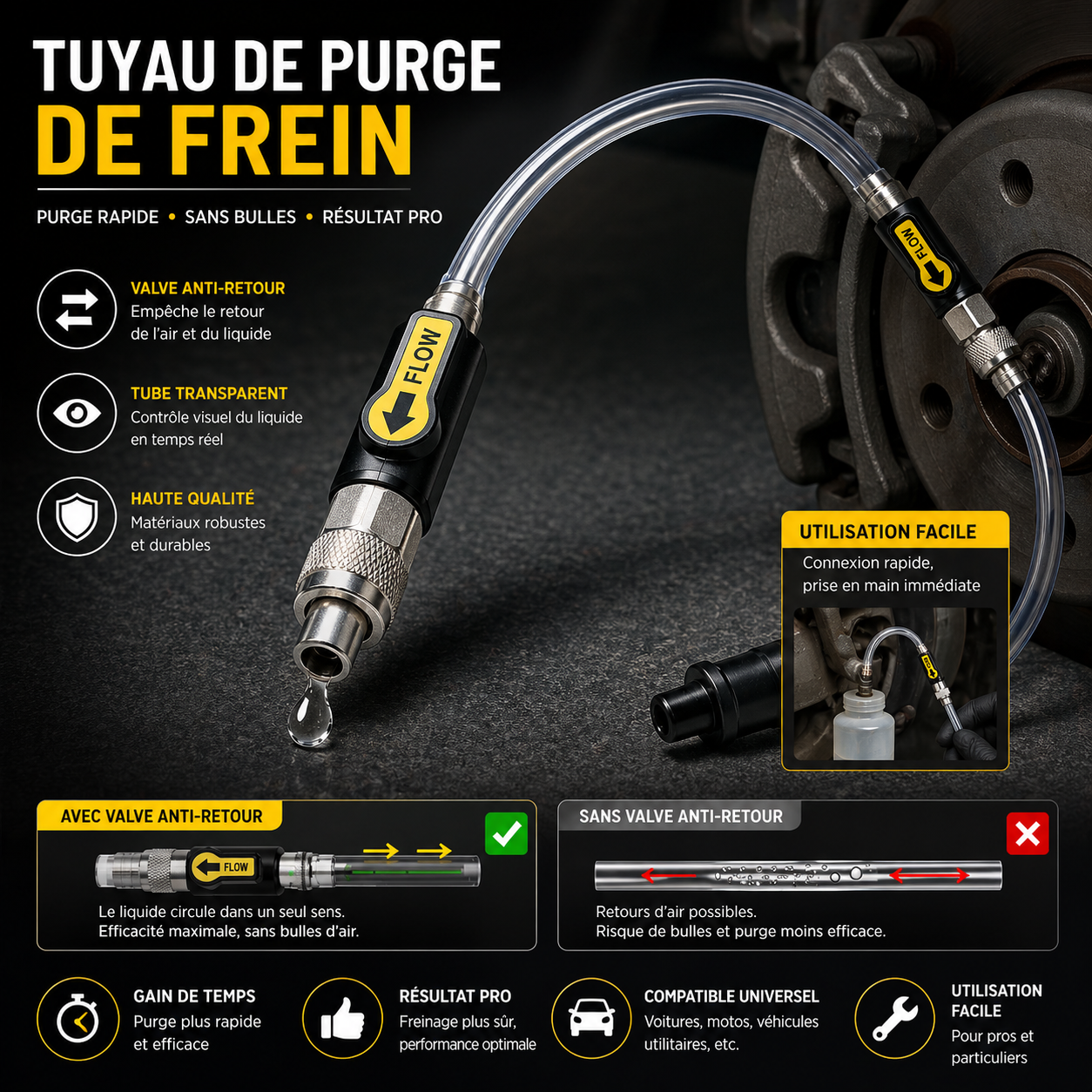 Tuyau de purge de frein