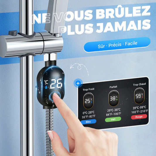 💧 Thermomètre de douche 🌡️ Fini les conjectures - Température instantanée ! 🚿