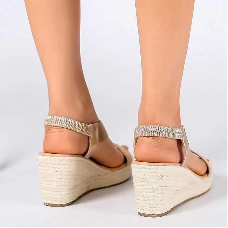 Sandales Compensées Élégance Pure