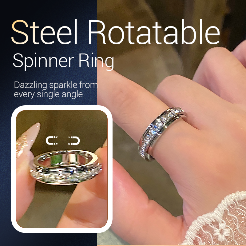 Bague tournante en acier titane avec zircone