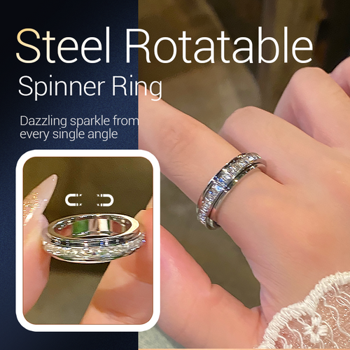 Bague tournante en acier titane avec zircone
